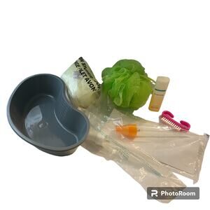 Variety Lot of Bathroom Hygiene Items Bath Wash Shower Puffs Nail Brush